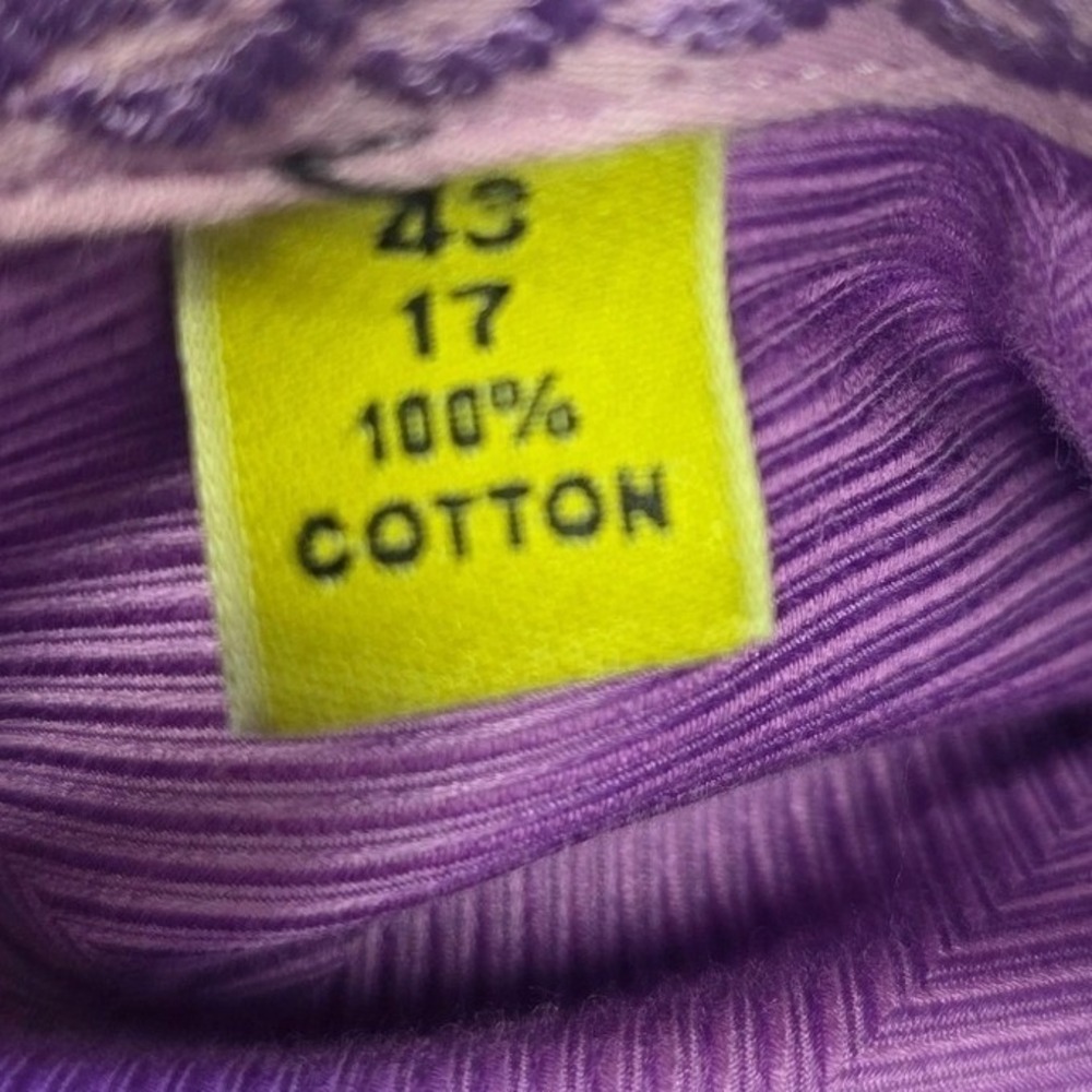 Robert Graham Vibrant Purple Herringbone Dress Shirt Cotton Button Down Luxury - Picture 7 of 7